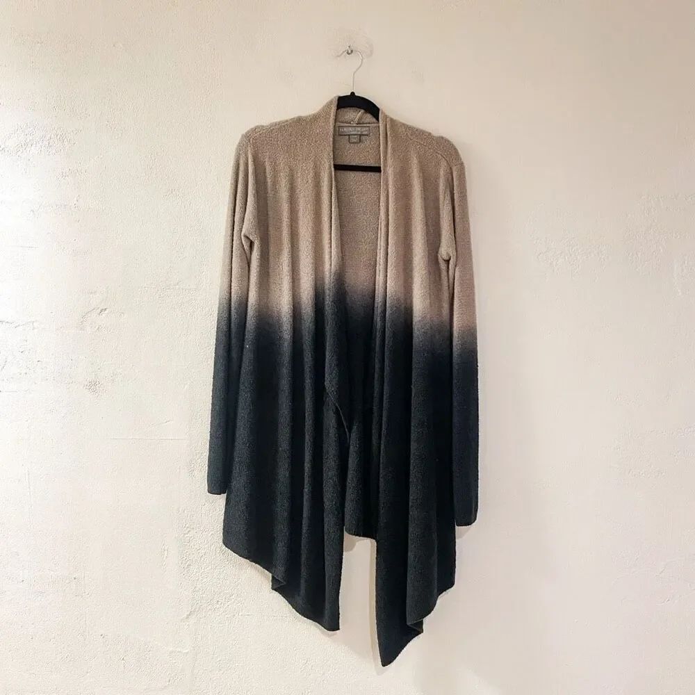 Barefoot Dreams Calypso CozyChicLite Ombré Cardigan in Beige Black Medium